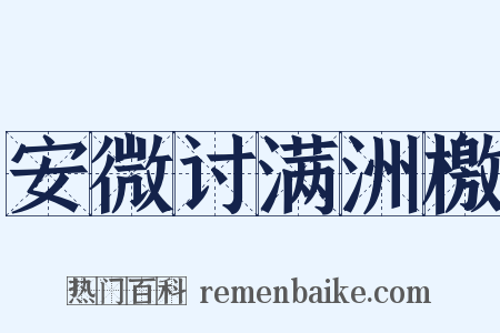 安微讨满洲檄是什么意思的图片